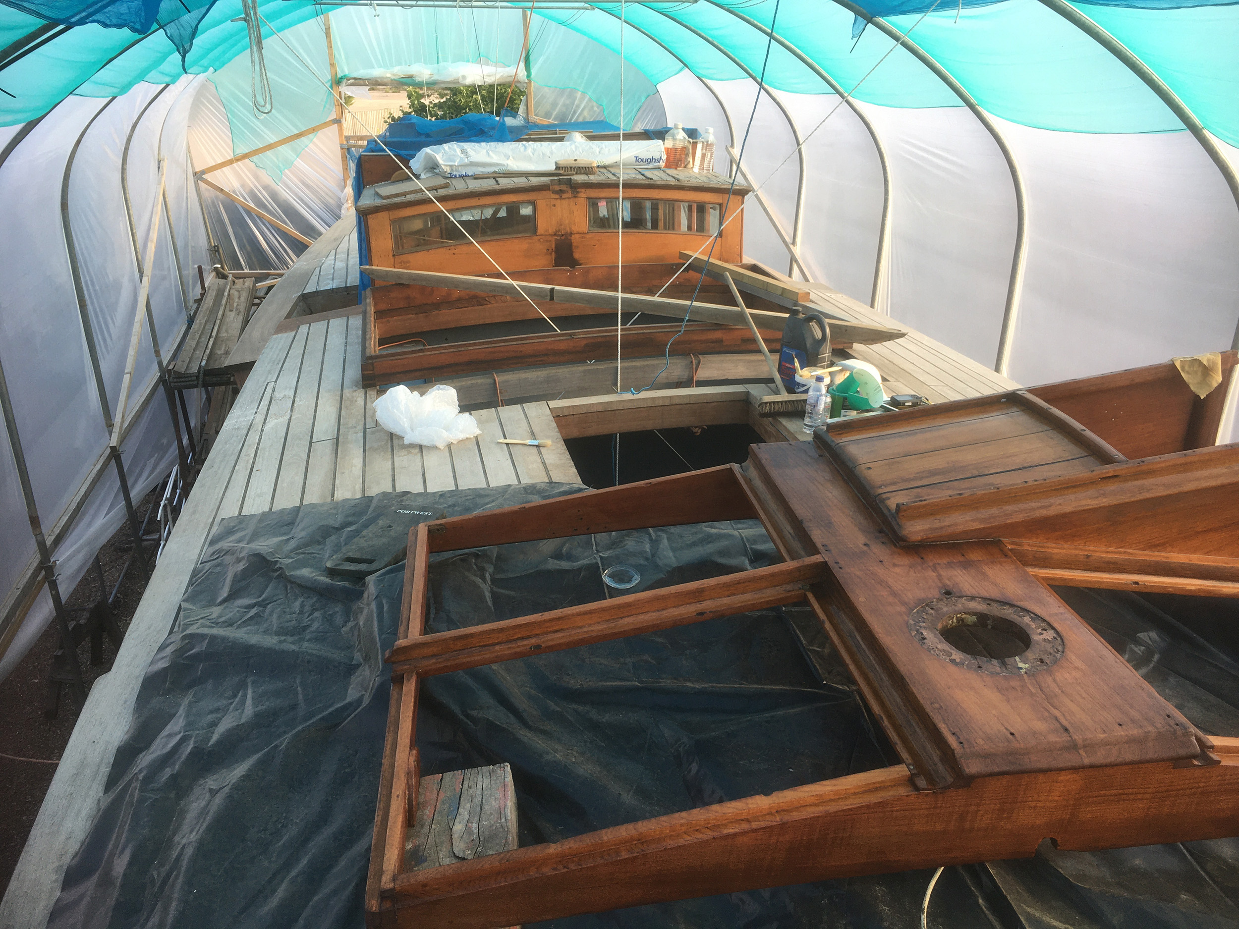 The engine room hatch Motor Yacht Glala