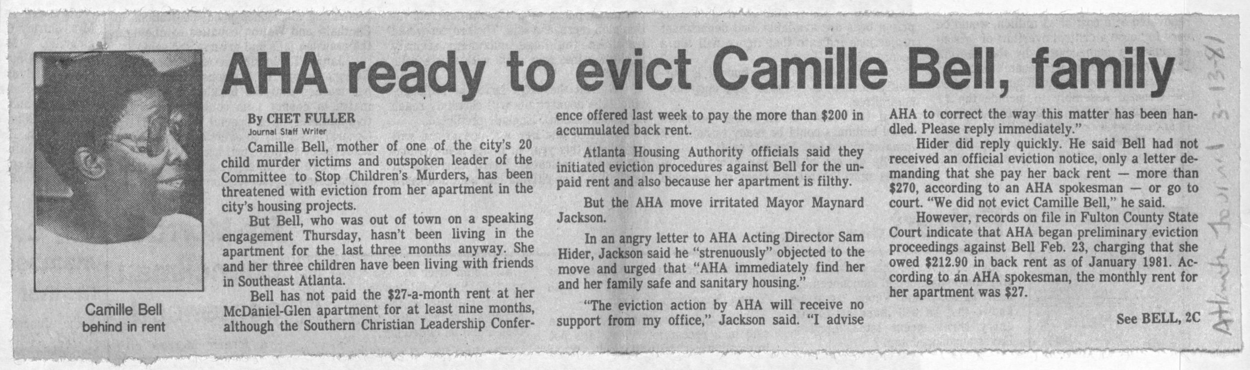 Atlanta Child Murders Newspaper Clippings GLAM Center for Collaborative Teaching and Learning