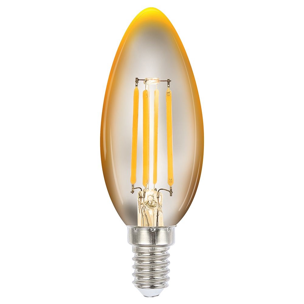 Globe LED Candle 4W 2200K Amber E14 Dimmable Glam Luxe