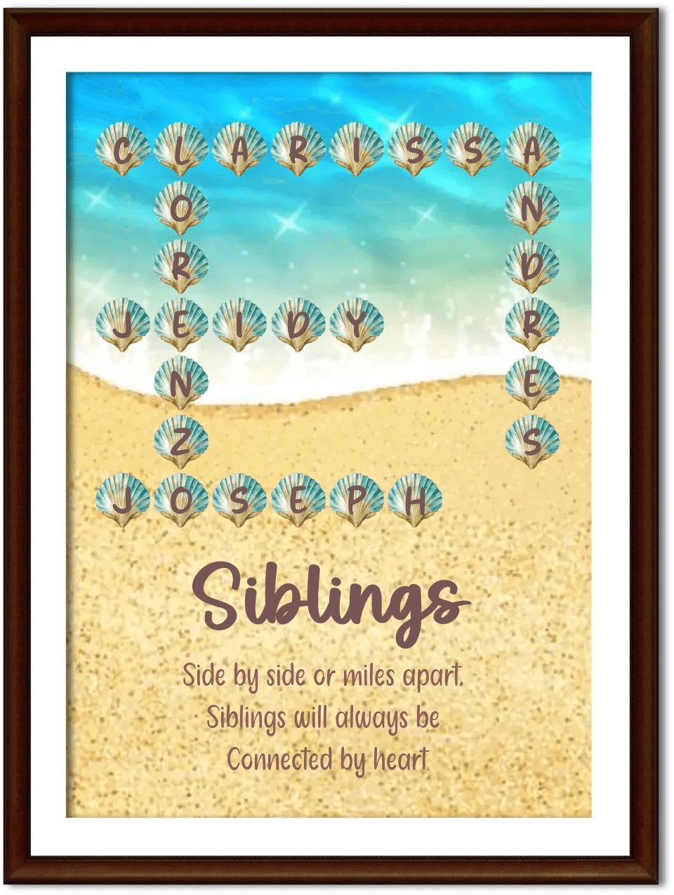 Personalized Ocean Word Puzzle Poster Glamor Gifts