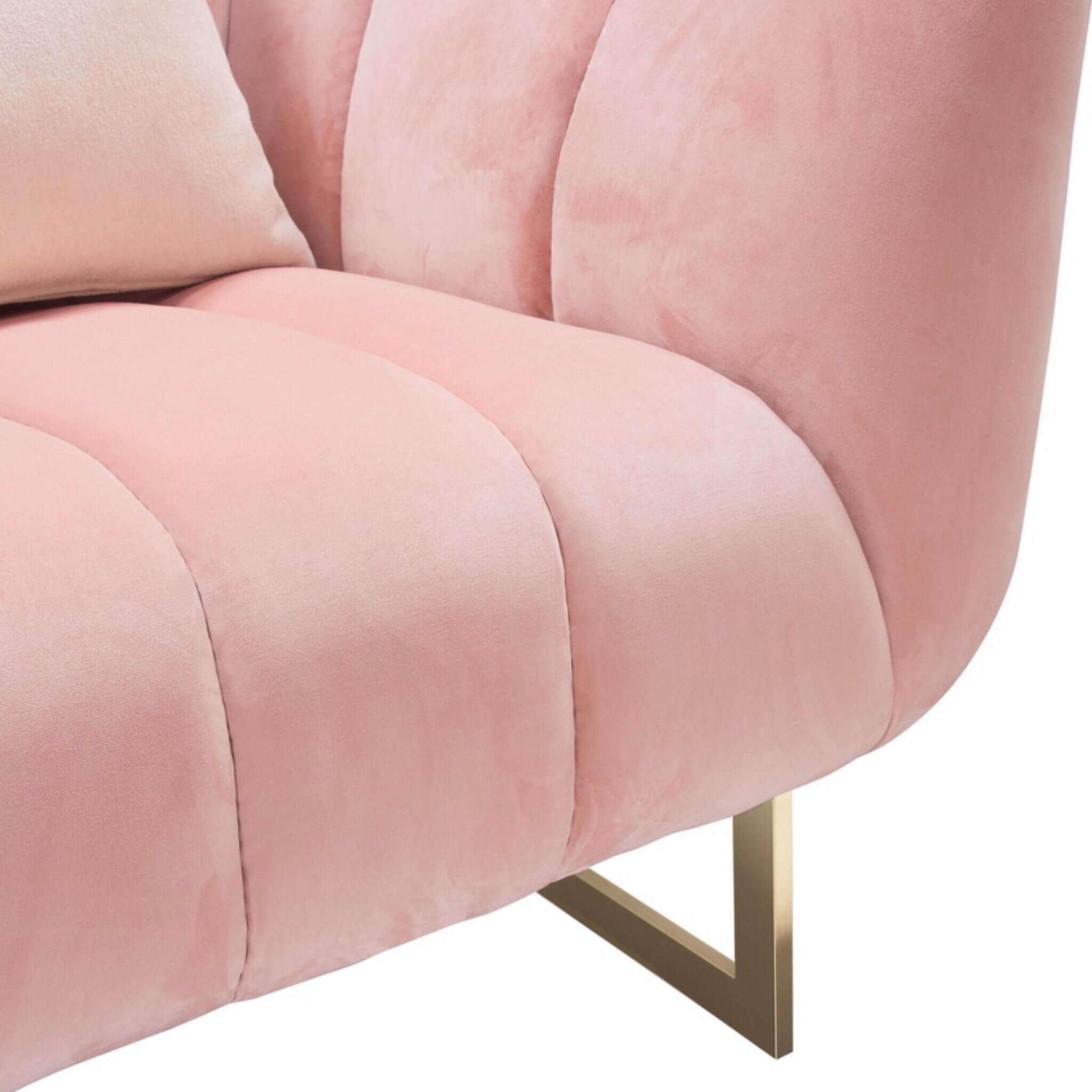 Chelsea Blush Velvet Chair Glam Party Rentals