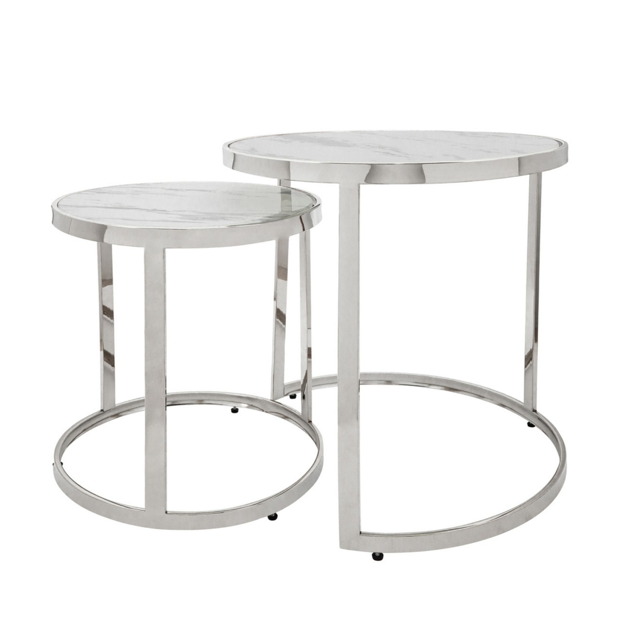 Adeline Silver Side Table Glam Party Rentals