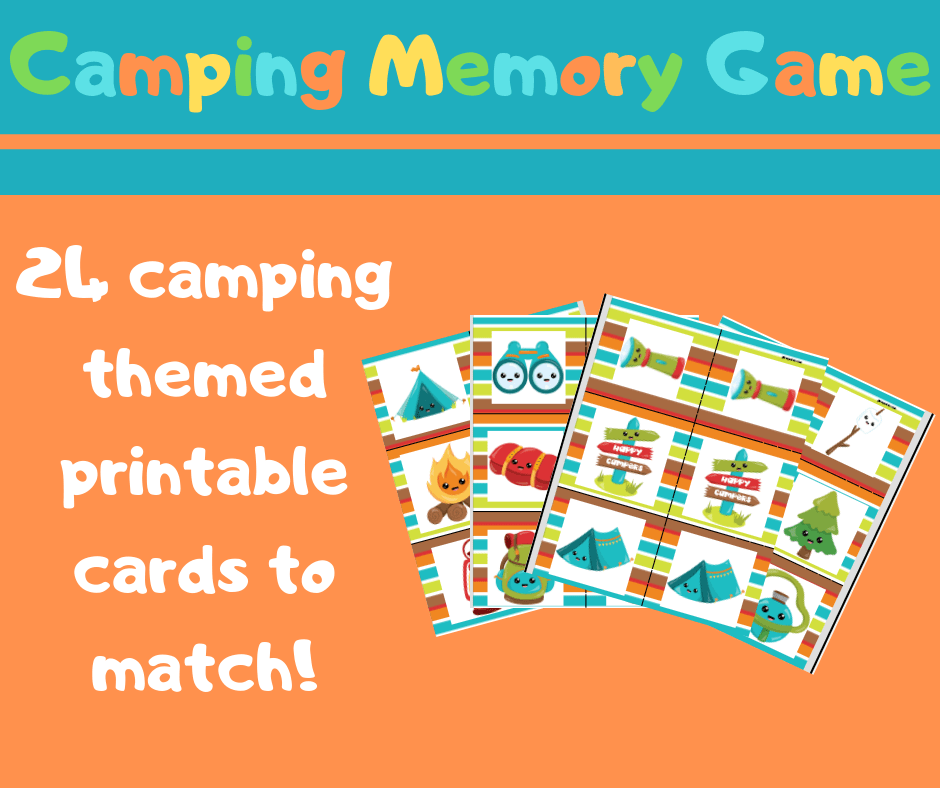 Camping Memory Game Free Printable for Kids Glamper Life