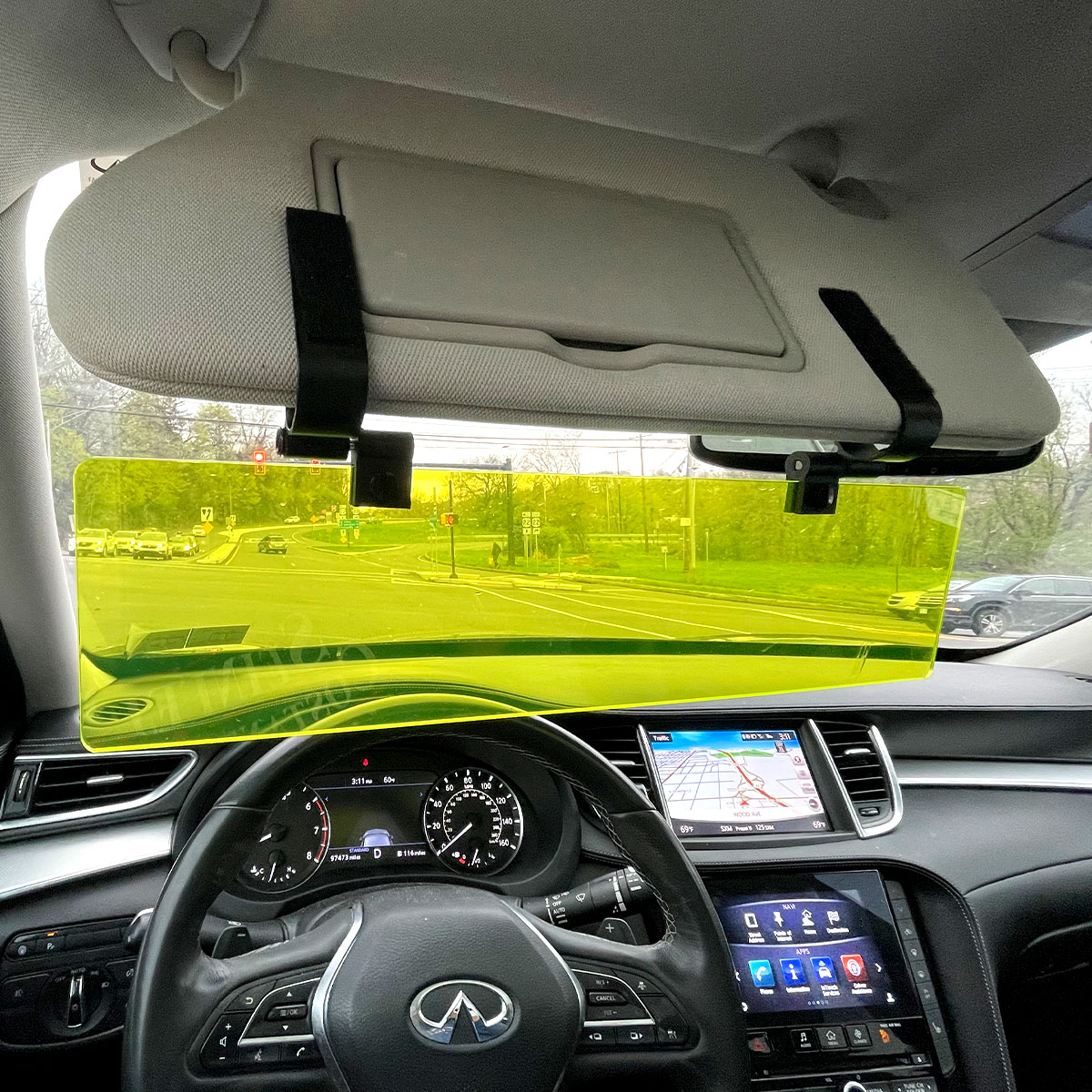 Hyper Bright Night Driving Visor Eliminate Headlight Glare Glare Guard
