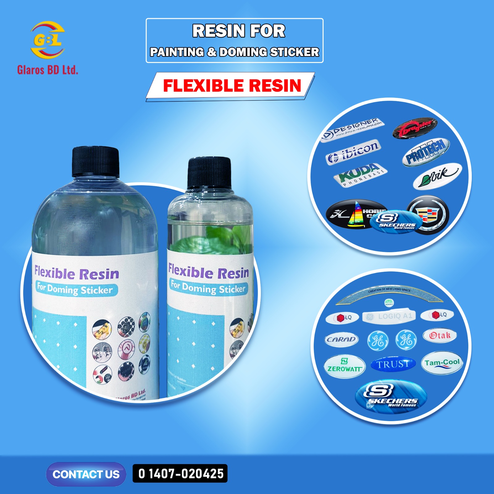 Flexiable Resin With Hardener 1KG [31 Ratio] GLAROS BD LIMITED