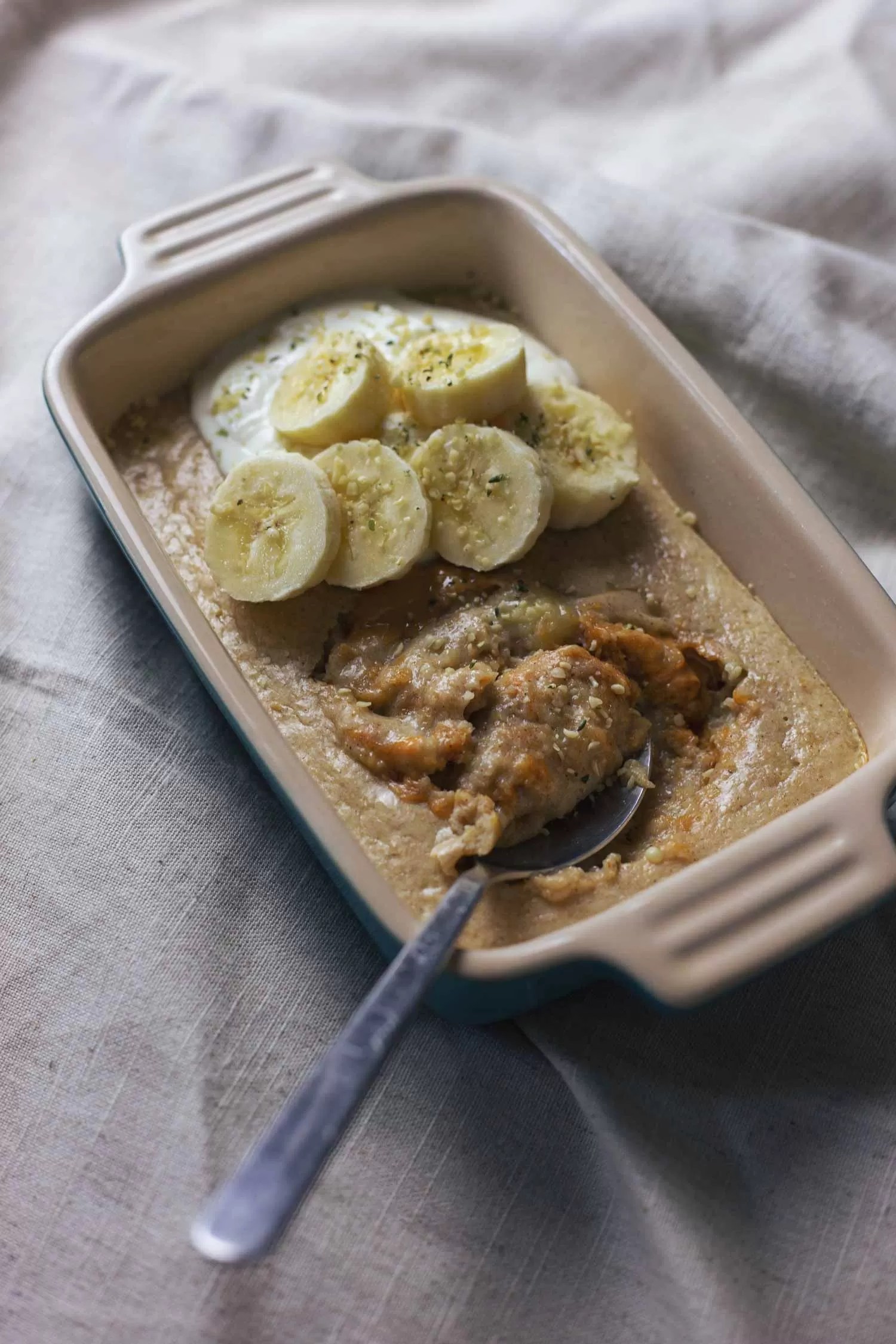 Peanut Butter and Banana Baked Protein Oats Glasgow Sprout