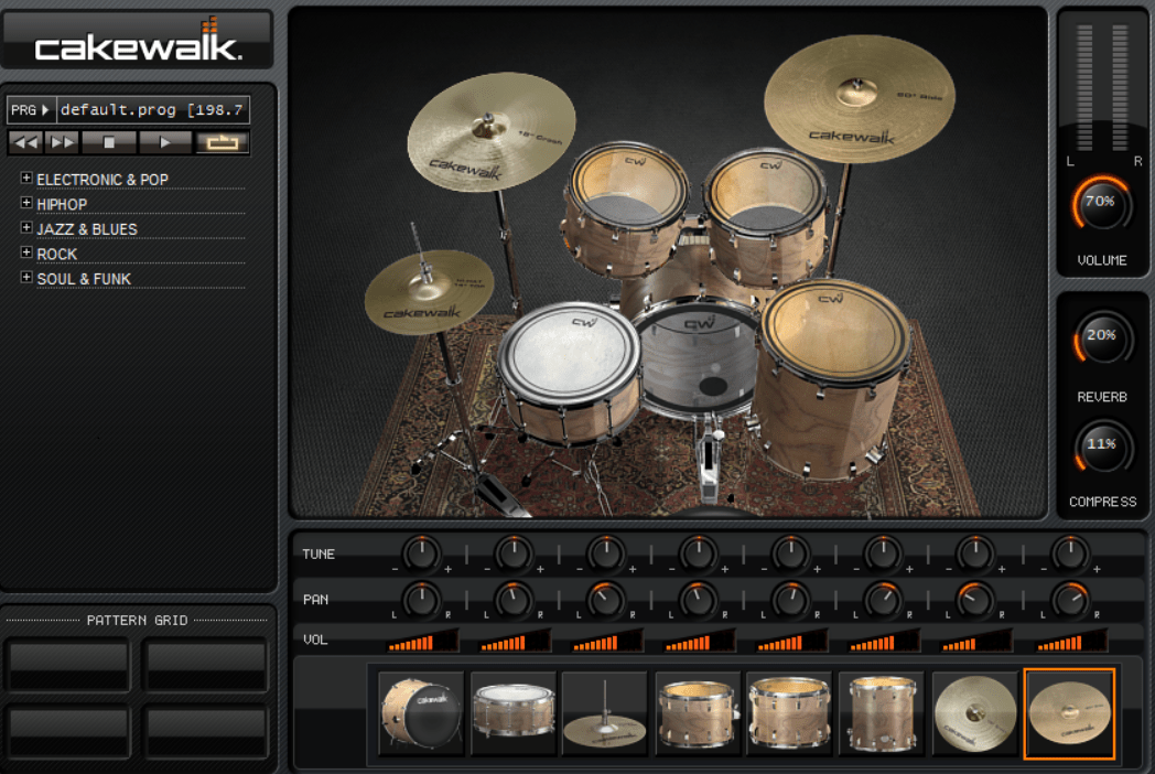 cakewalkの基本トラックにどのドラムを入れようか、て話 ボケないためのDTM