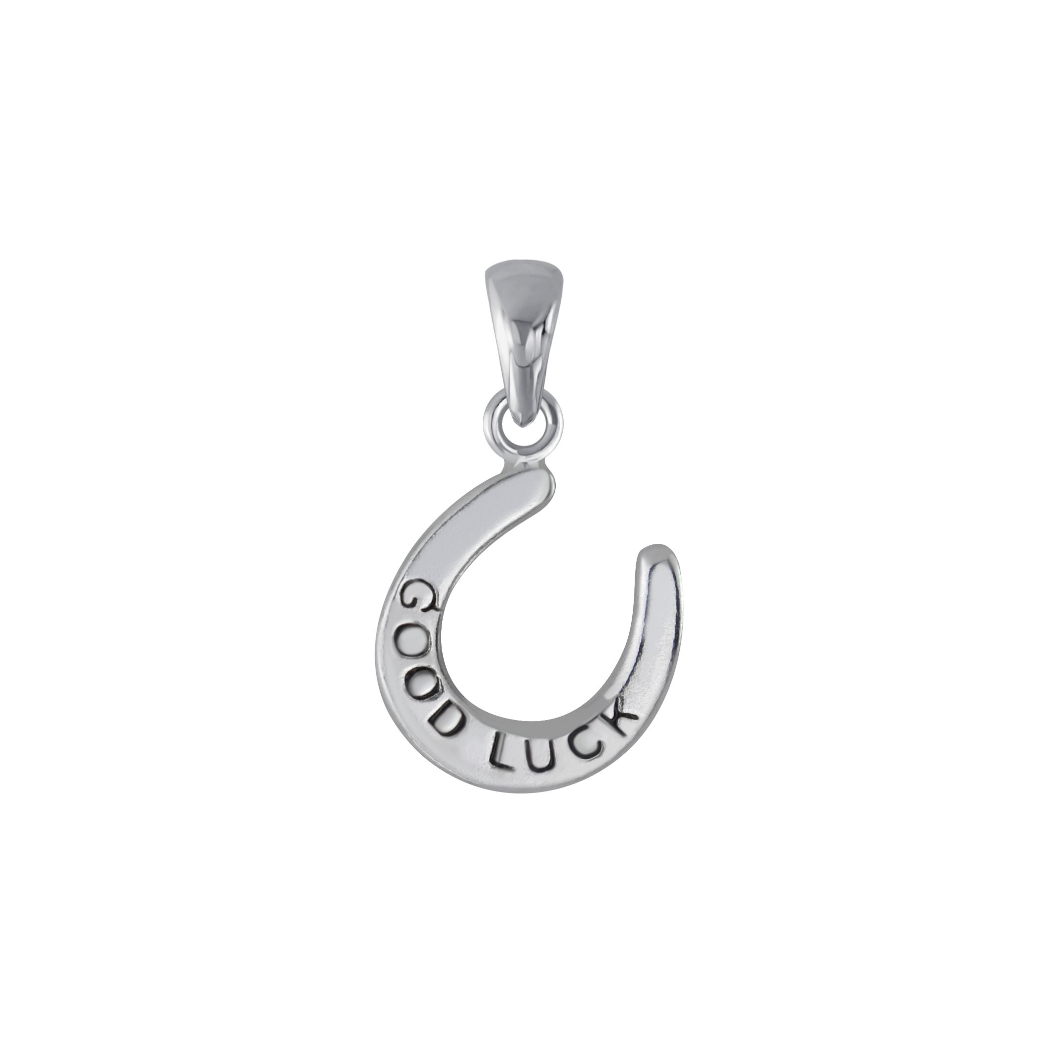 Good Luck Horseshoe pendant in sterling silver Jewelry by Glassando
