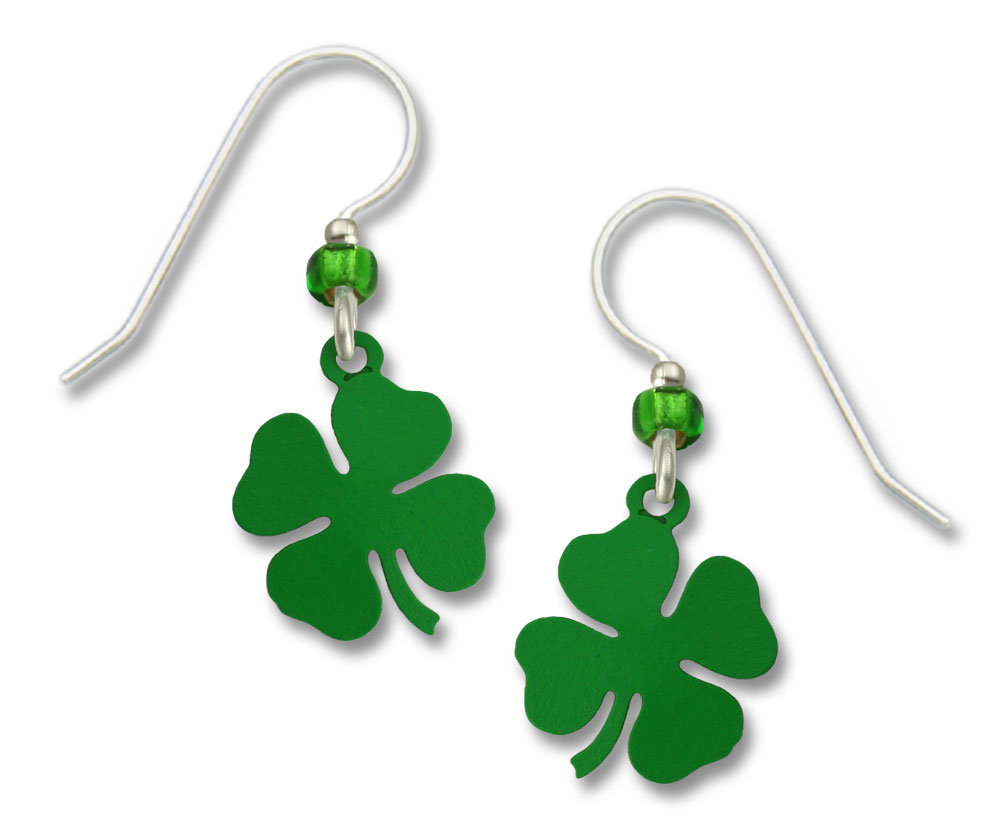 4 leaf Clover earrings by Sienna Sky for Left Hand Studios Jewelry by