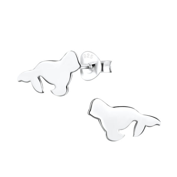 Seal sterling silver post earrings Jewelry by Glassando