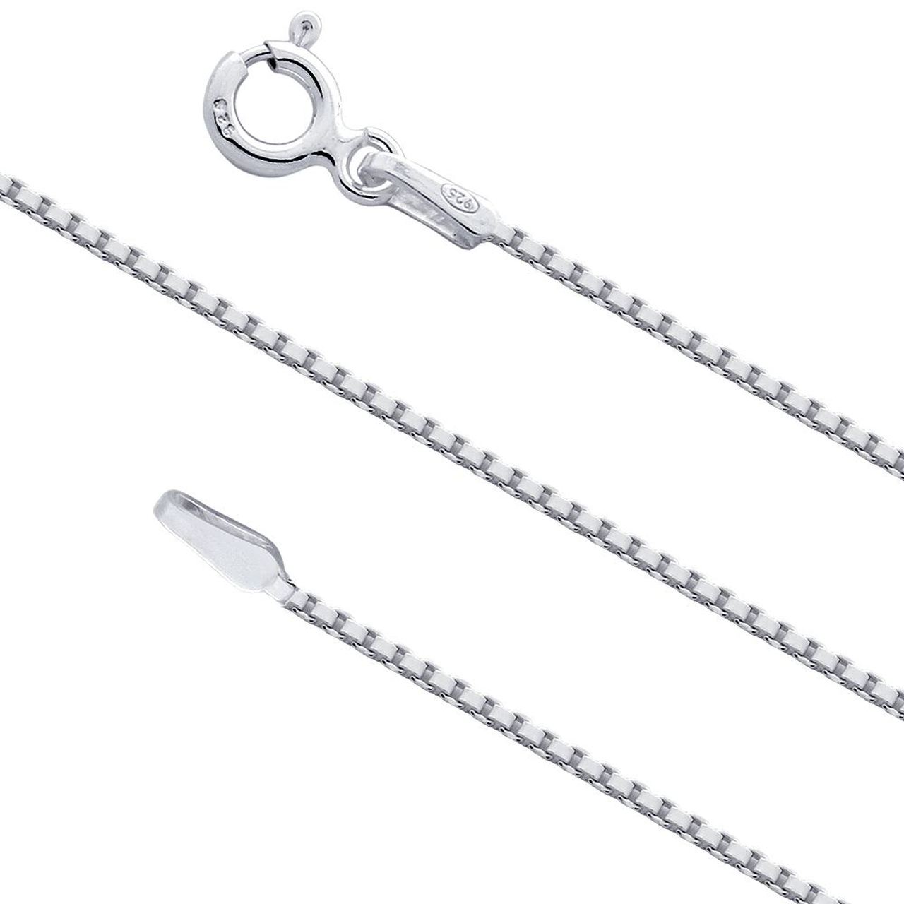 16 inch long 1 mm wide nickelfree sterling silver box chain Jewelry by Glassando