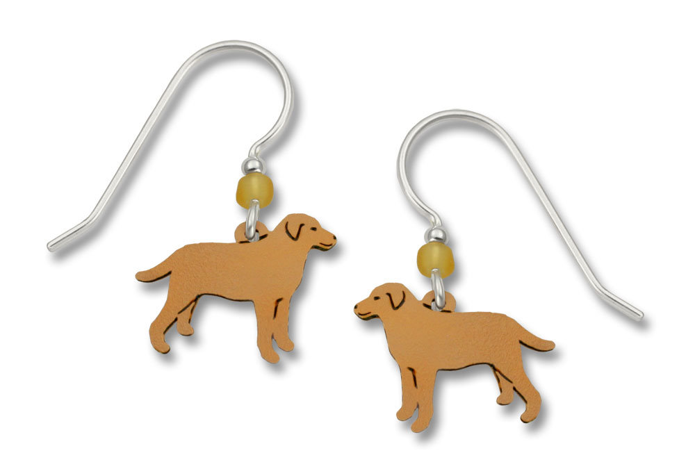 Golden Labrador retriever Dog Earrings by Sienna Sky for Left Hand