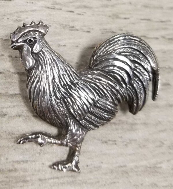 Rooster sterling silver pendant by Anna King Jewelry Jewelry by Glassando