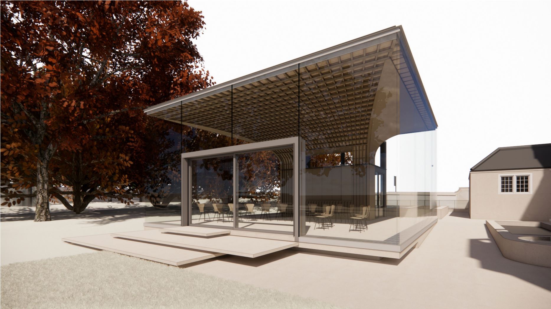 Rhodes House “Garden Pavilion” Glassense Glass for energyefficient