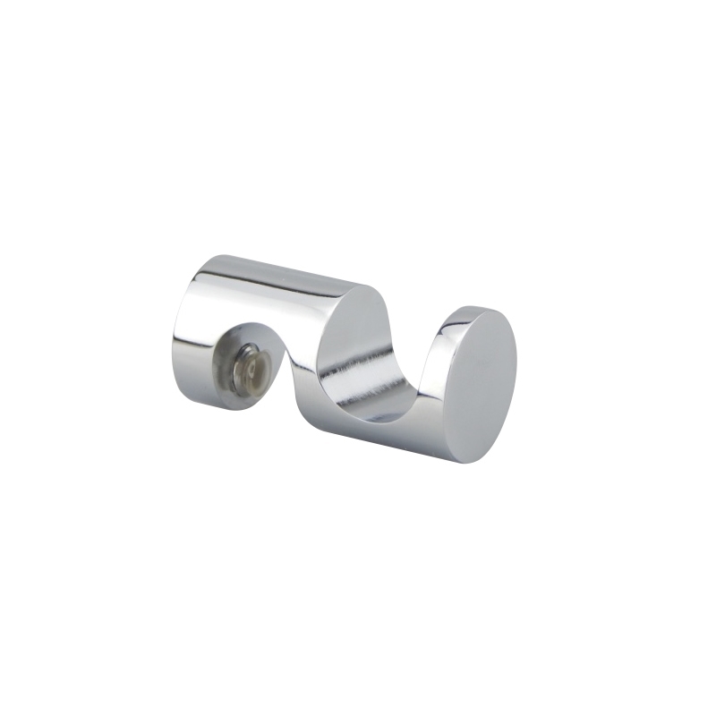 Robe Hook Rounded Style For 3/8" Glass Chrome Finish IGT Glass Hardware