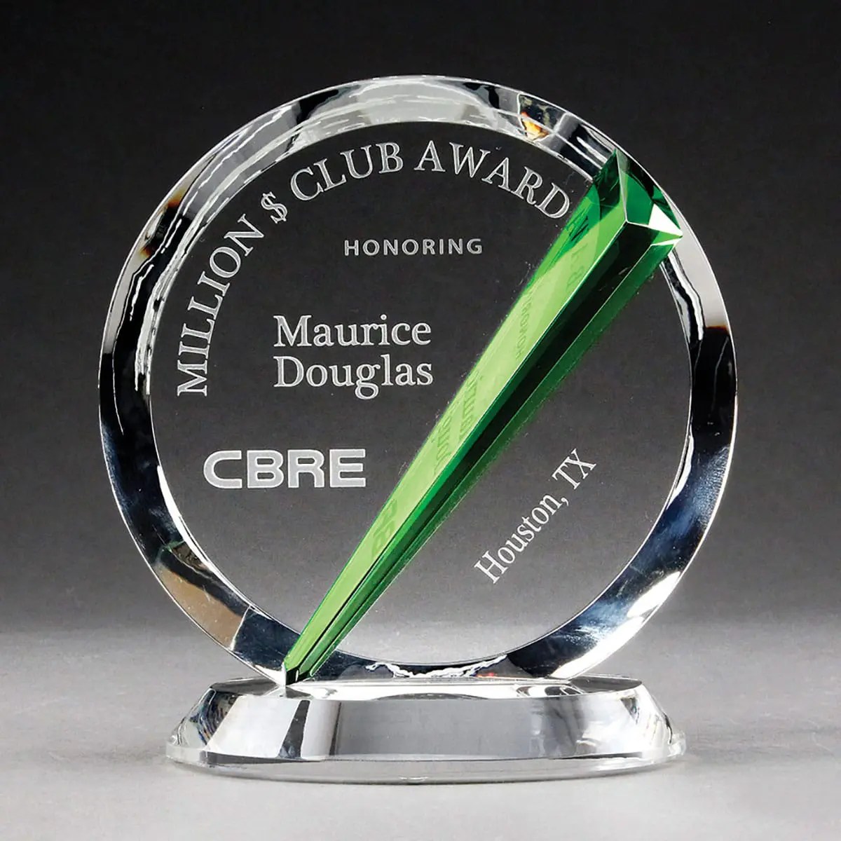Emerald Trophies Emerald Circle Colorful Crystal Glassical Designs