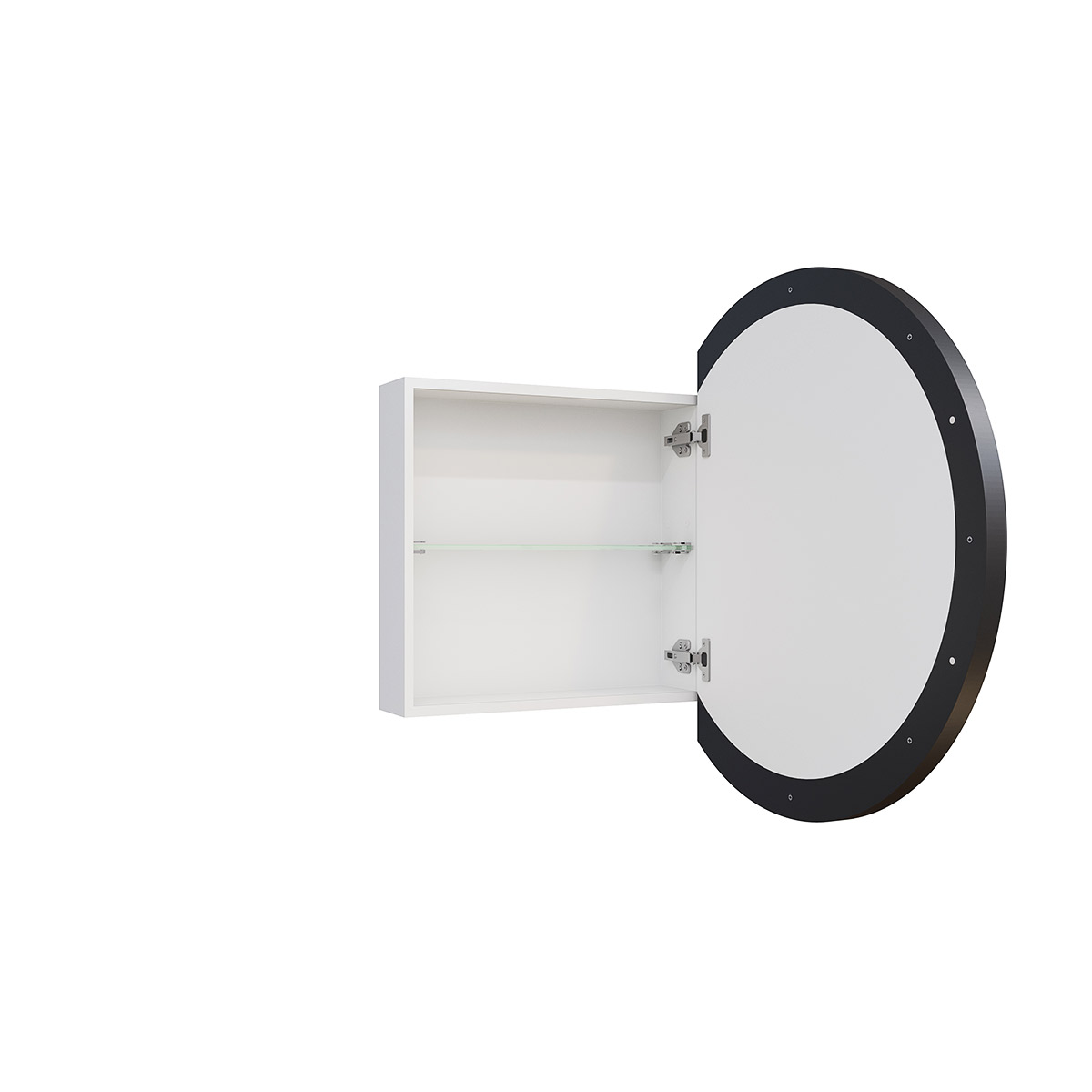 Juno Steel Frame Round Medicine GlassWarehouse.us