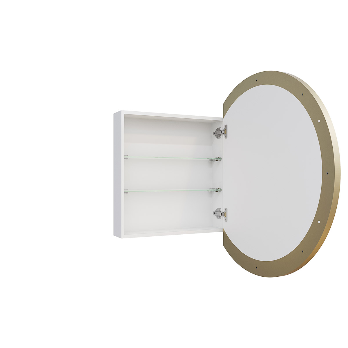 Juno Steel Frame Round Medicine GlassWarehouse.us