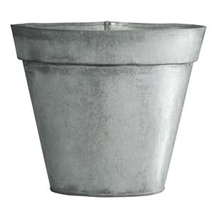 zink kruka Rund Zink Kruka Plantering / Förvaring