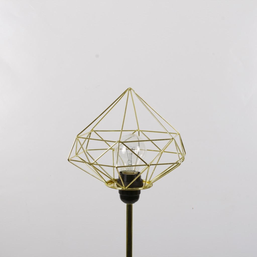 Lampskärm Diamant Lampskärm diamant formad svart och guld