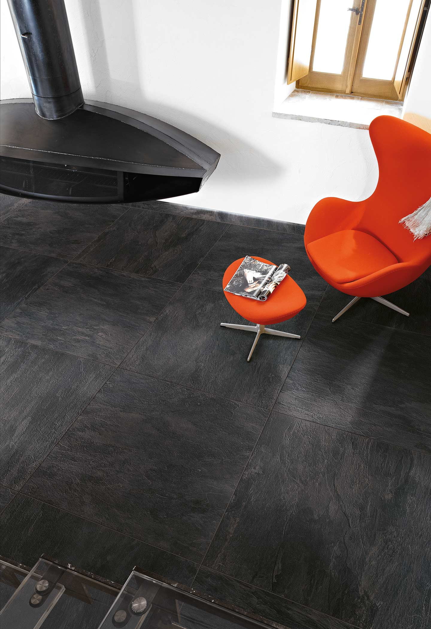 Luxury design FLORIM Ardoise Noir 60x120cm 9mm GLAZBUD