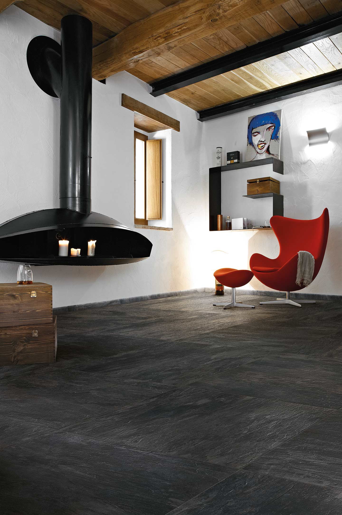 Luxury design FLORIM Ardoise Noir 60x120cm 9mm GLAZBUD