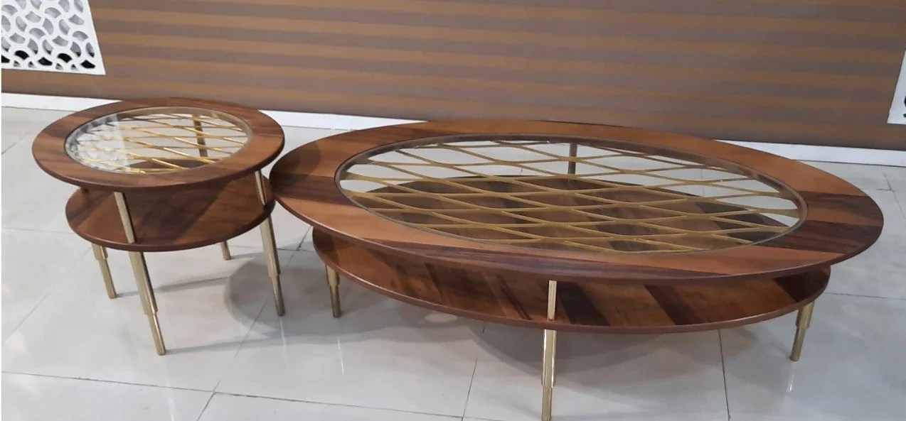 Oval shape center table set Stylish and Modern center table set for living room