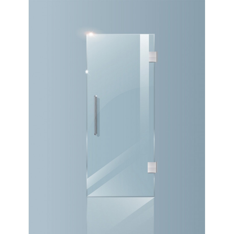 Frameless glass door