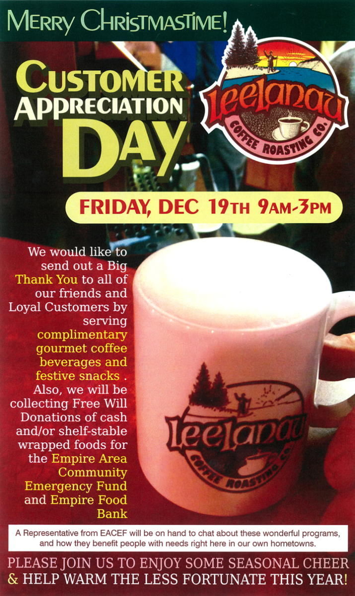Giving Back at the Leelanau Coffee Roasters Glen Arbor Sun