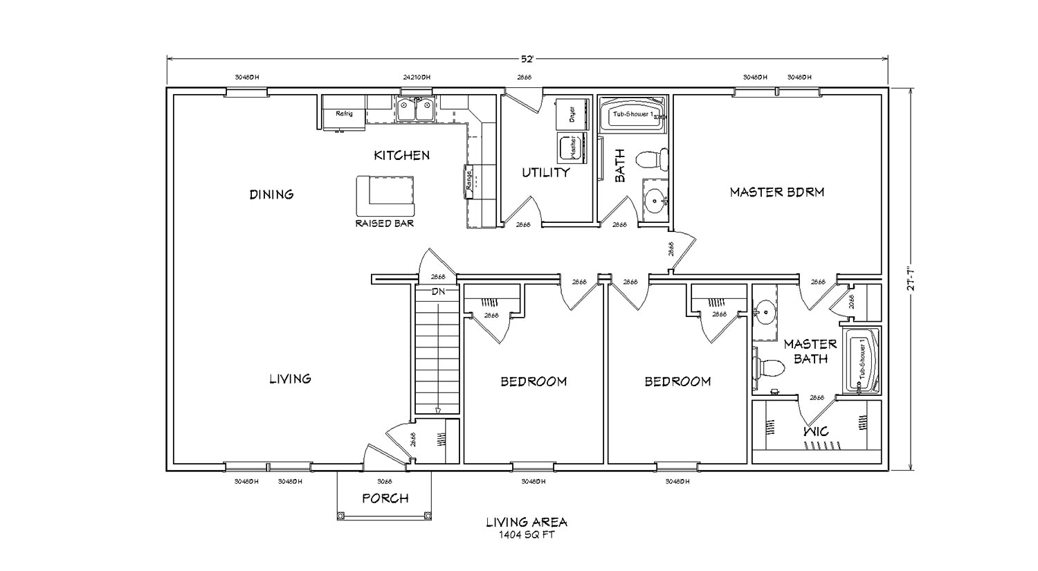 CC201 Cape Cod Home Floor Plan Glenco Inc