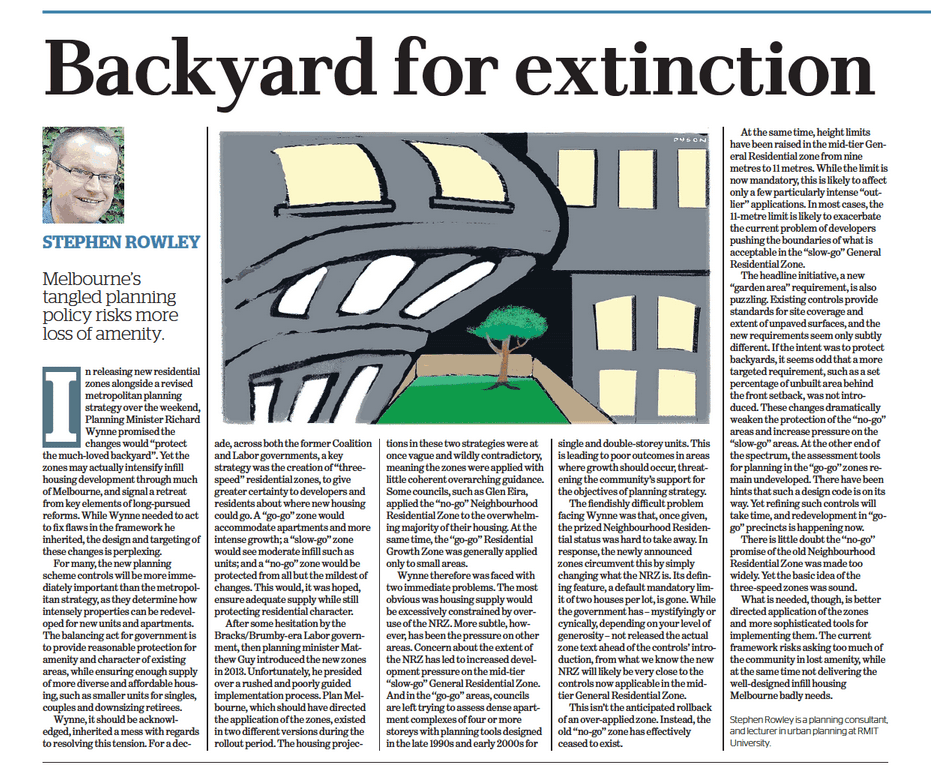 Rowley’s View & The Shonk Associated With Council’s Introduction Of The