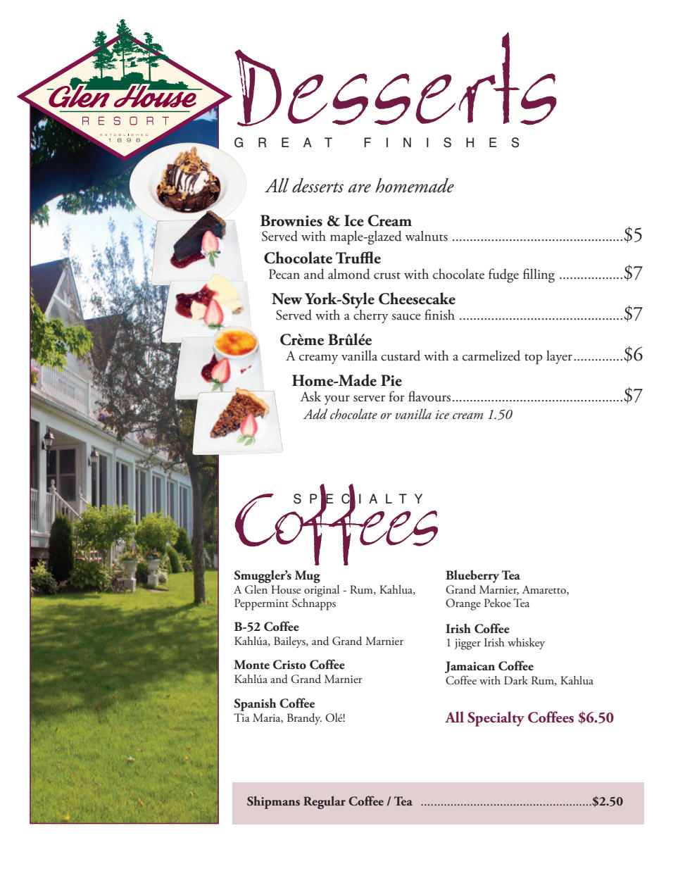 Menus Glen House Resort & Smugglers Glen