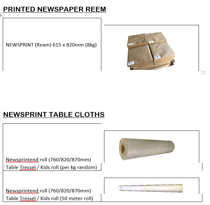 NEWSPRINT BUNDLES/SHEETS AND COUNTER ROLLS Glenpak Packaging and Machines