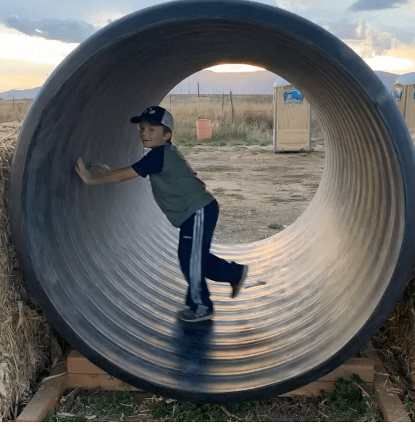 Human Hamster Wheel Glen Rays Corn Maze