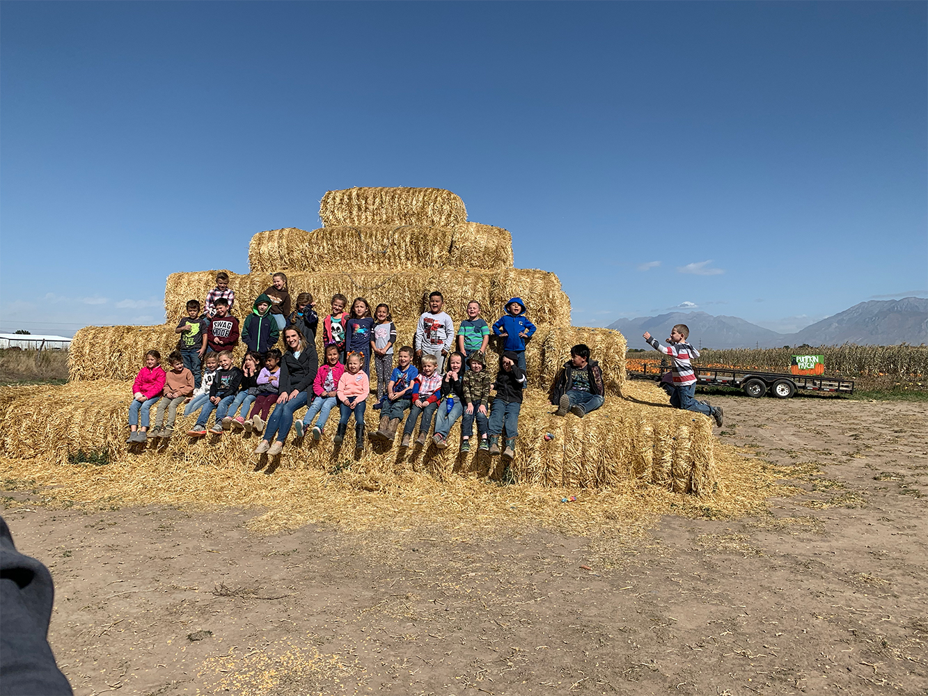 Straw Bale Pyramid Glen Rays Corn Maze