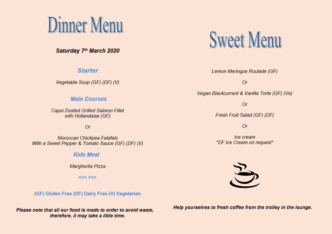 Meals Glenthorne Guest House and Conference Centre