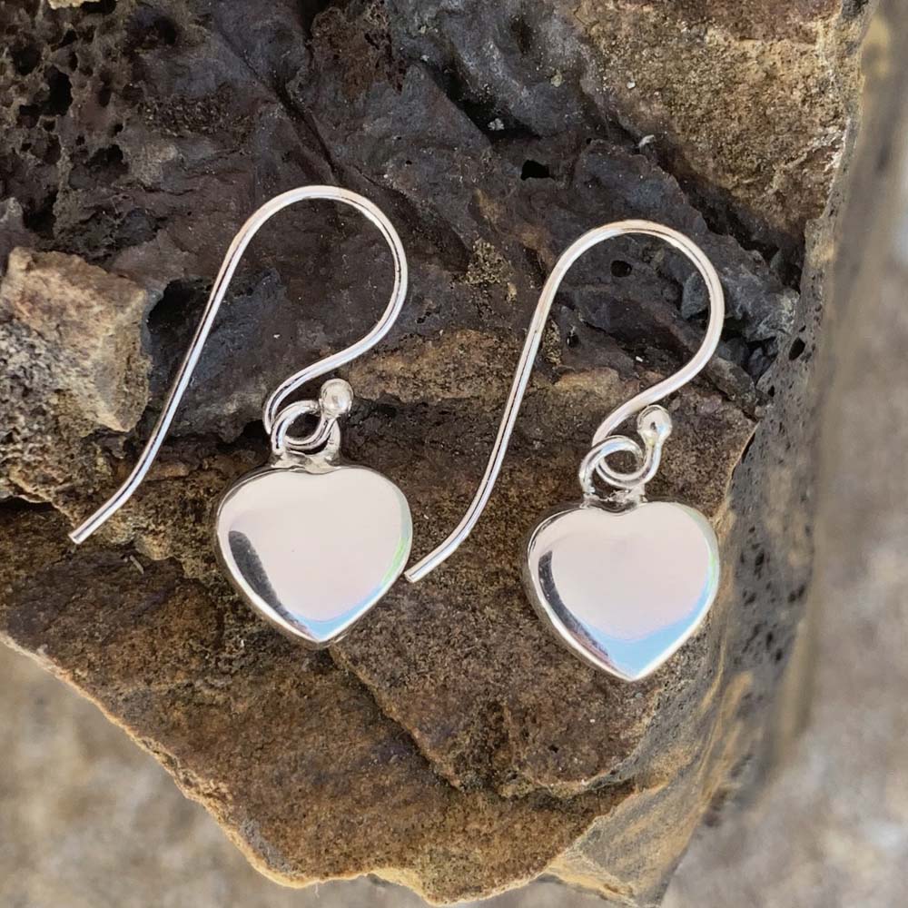 Silver Heart Dangle Earrings GLEGood Living Essentials