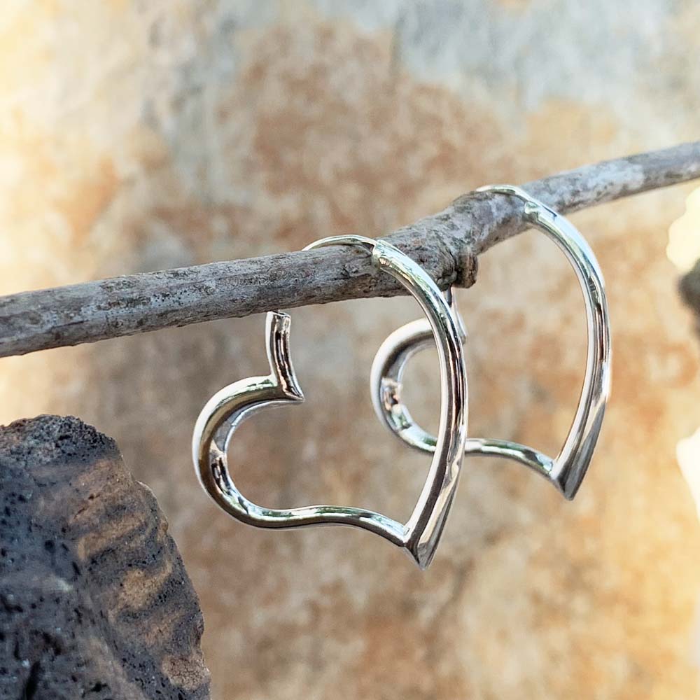 Sterling Heart Hoop Earrings GLEGood Living Essentials