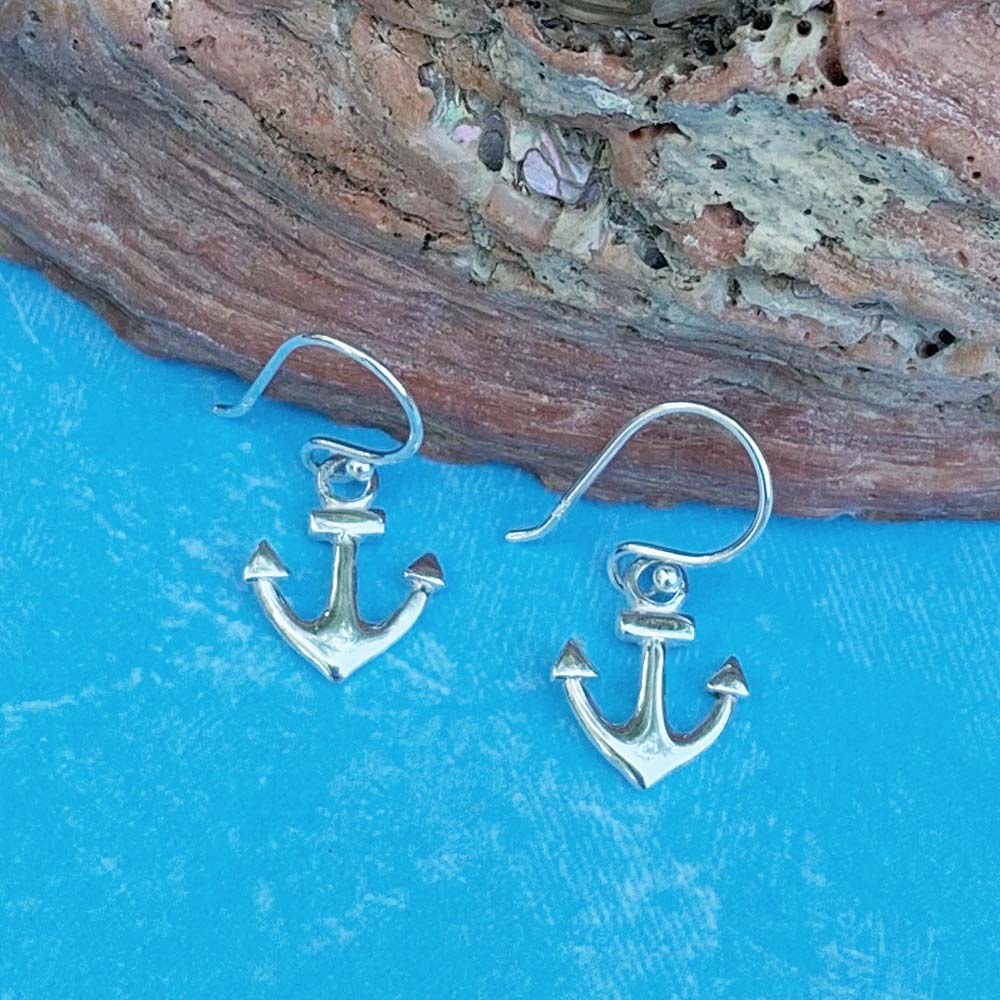 Sterling Silver Anchor Earrings GLEGood Living Essentials
