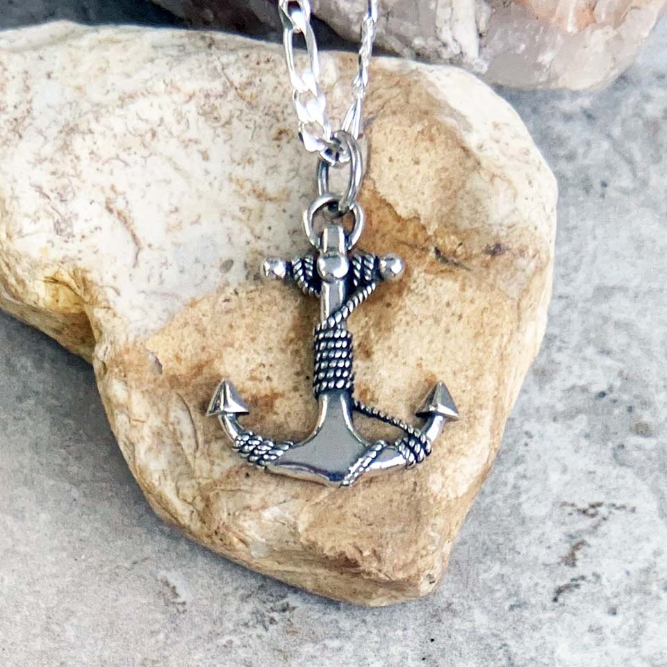 Sterling Silver Anchor Pendant GLEGood Living Essentials