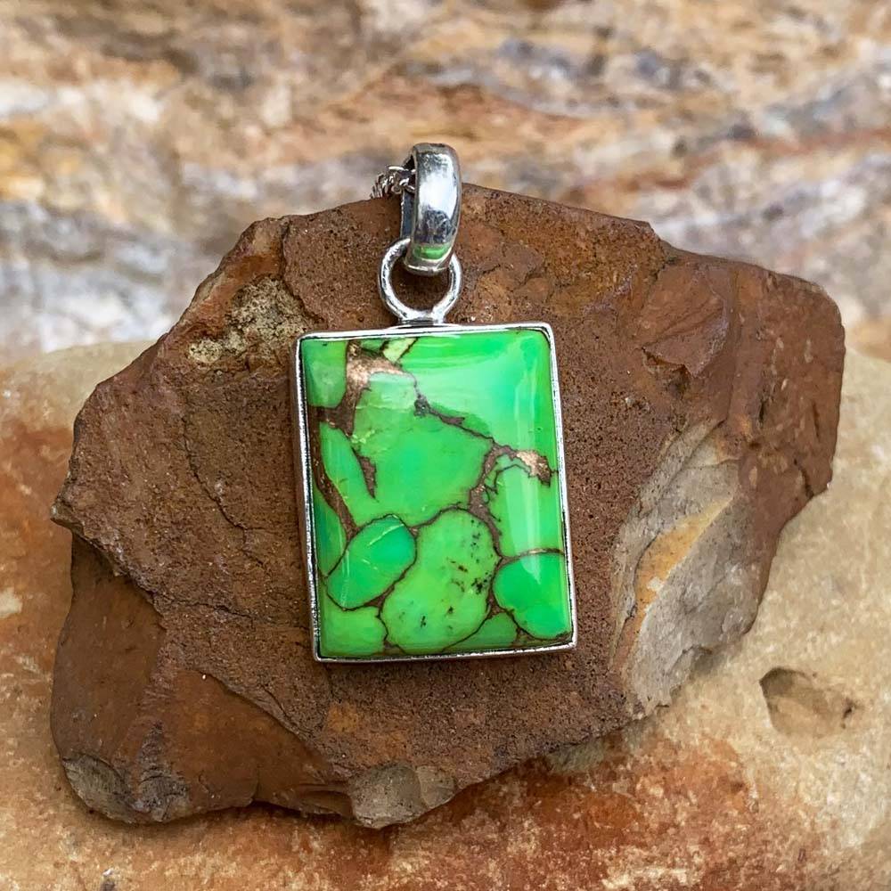 Green Turquoise & Copper Pendant GLEGood Living Essentials
