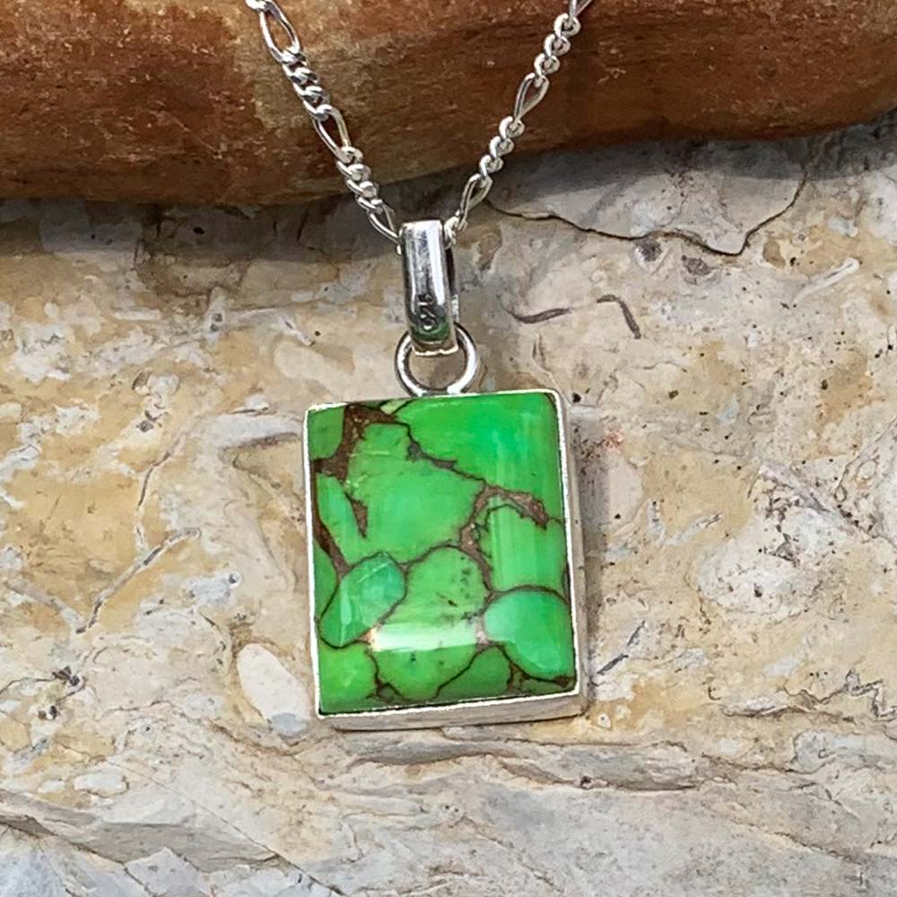 Green Turquoise & Copper Pendant GLEGood Living Essentials