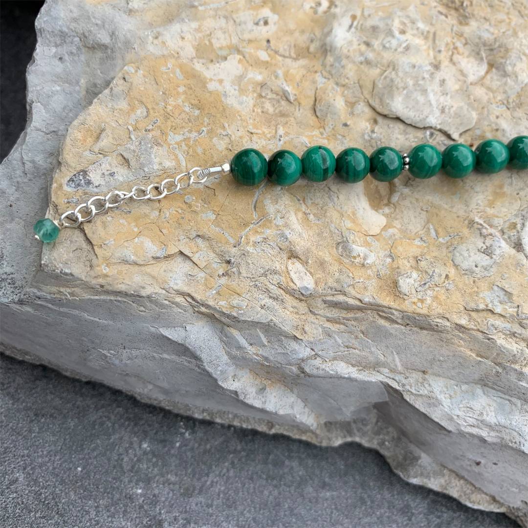 Malachite & Sterling Silver Bracelet GLEGood Living Essentials