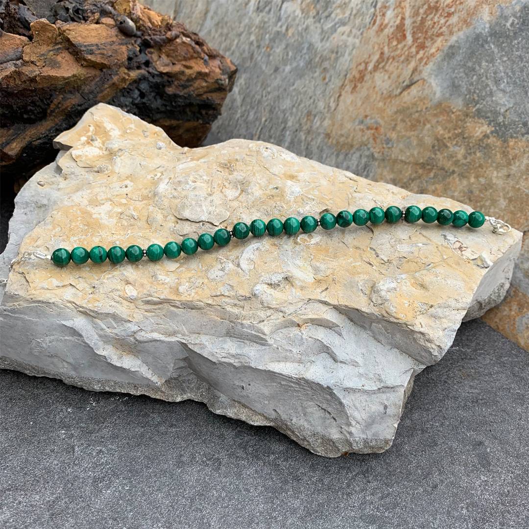 Malachite & Sterling Silver Bracelet GLEGood Living Essentials