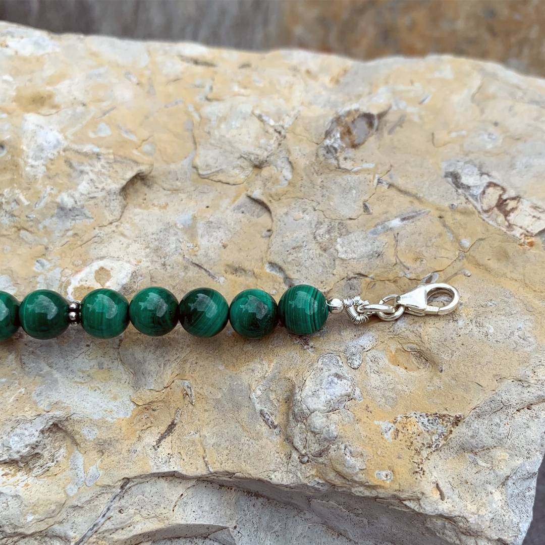 Malachite & Sterling Silver Bracelet GLEGood Living Essentials