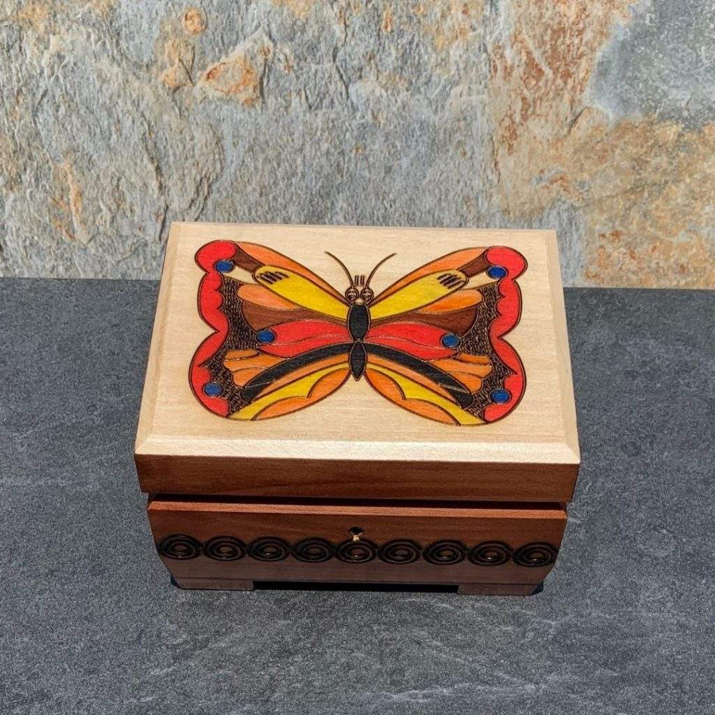Handcrafted Butterfly Locking Chest GLEGood Living Essentials