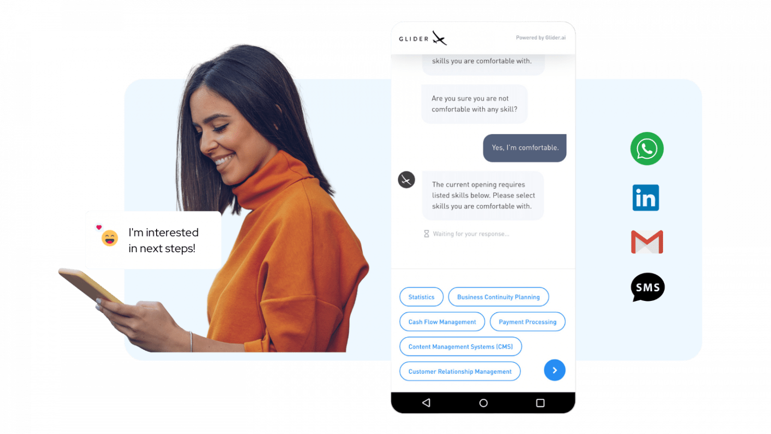 Text Recruiting Software Glider AI
