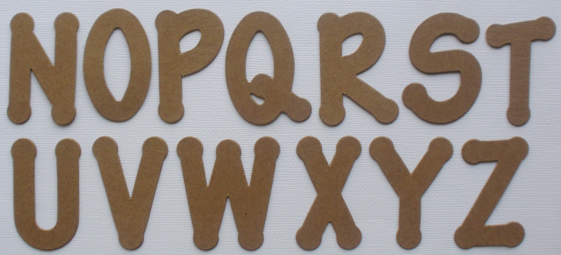 2" CHUNKY FONT Customized Alphabet Letters Chipboard Die Cuts 26 Pc