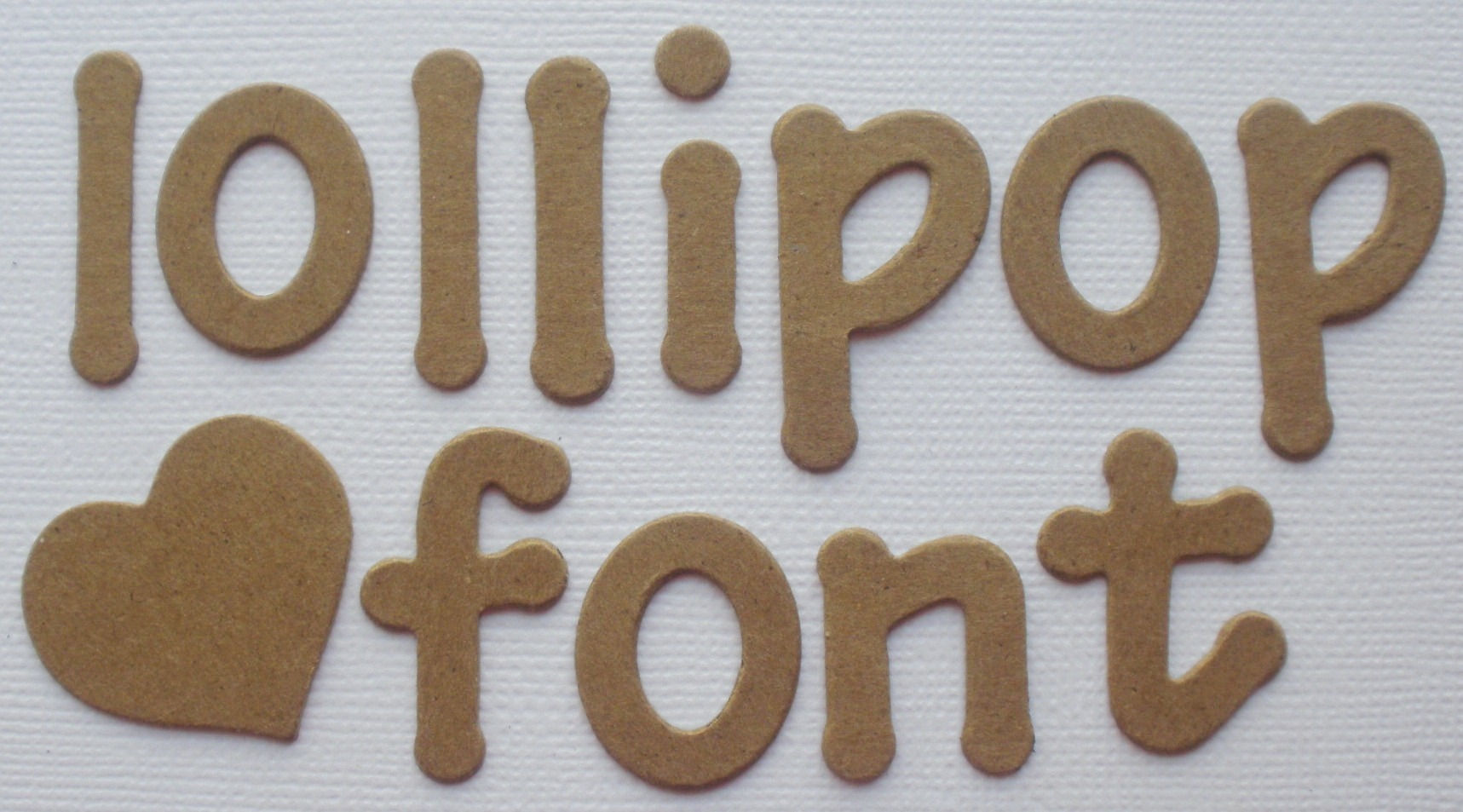 LOLLIPOP FONT Lowercase Alphabet Letters Bare Chipboard Die Cuts 62 Pc