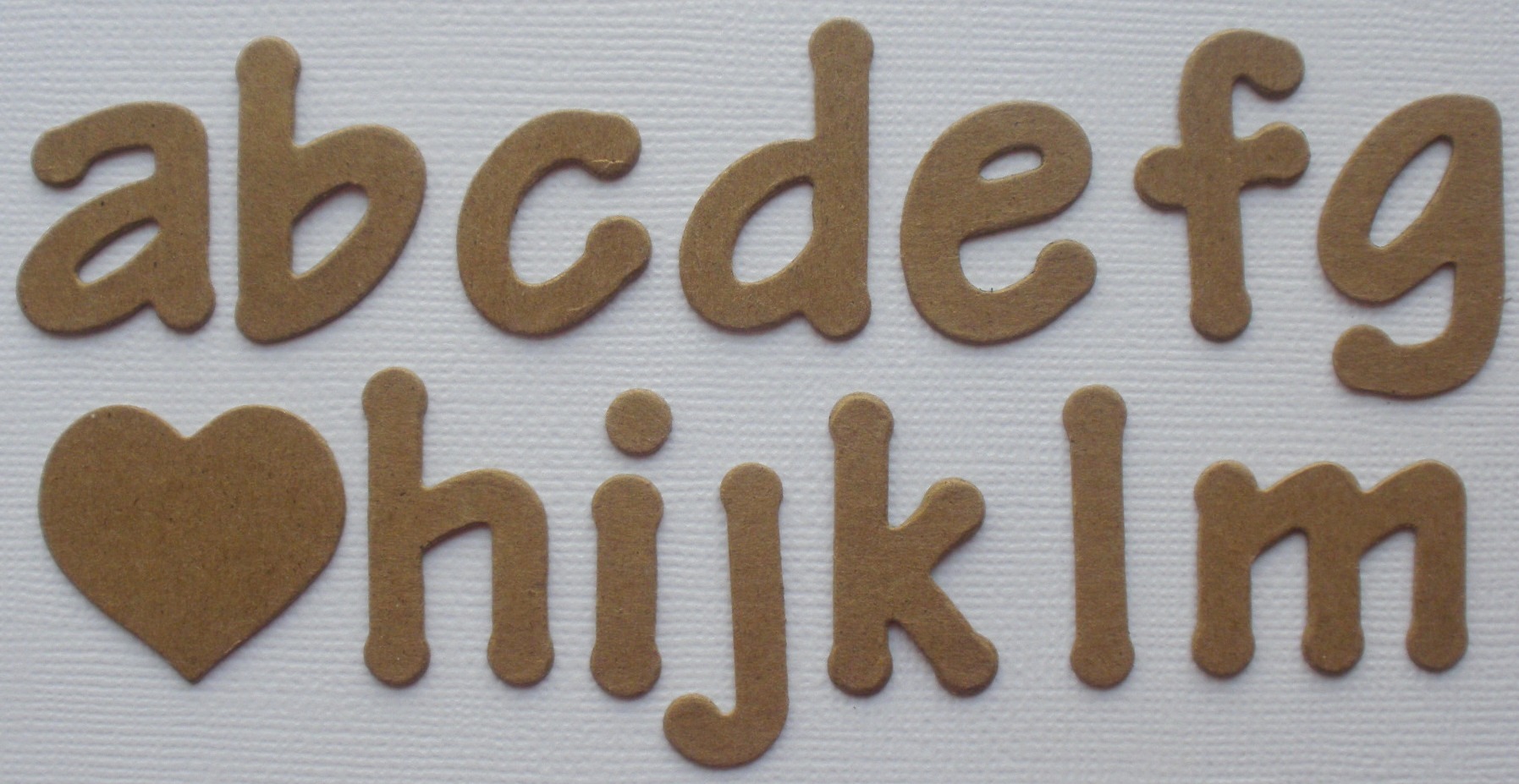 LOLLIPOP FONT Lowercase Alphabet Letters Bare Chipboard Die Cuts 62